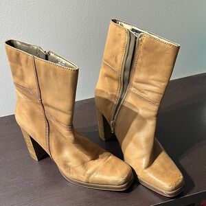 Candie's Brown Heeled Boots. Vintage.